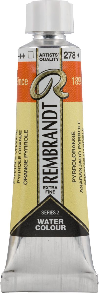 Rembrandt Water Colour Tube 10ml | Pyrrole Orange (278)